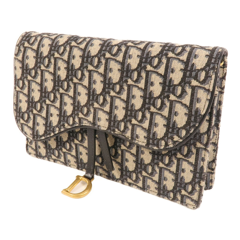 Dior 帆布Saddle Wallet On Chain鏈帶肩背袋-2
