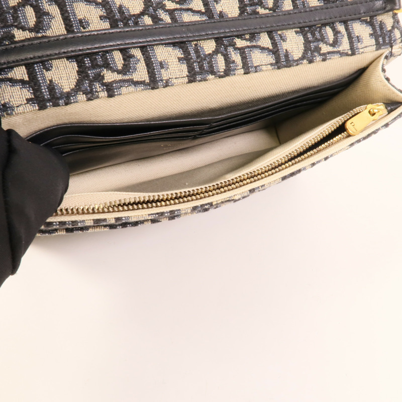 Dior 帆布Saddle Wallet On Chain鏈帶肩背袋-4