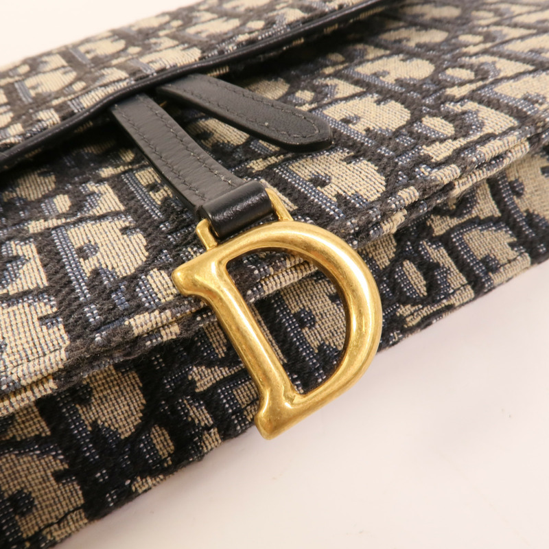 Dior 帆布Saddle Wallet On Chain鏈帶肩背袋-6