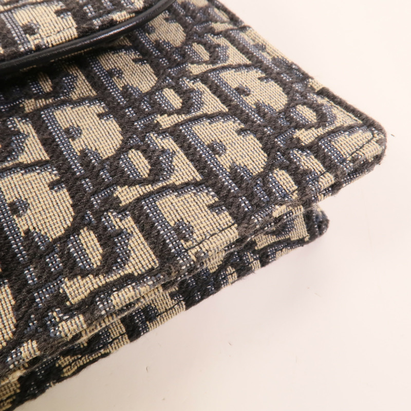 Dior 帆布Saddle Wallet On Chain鏈帶肩背袋-14