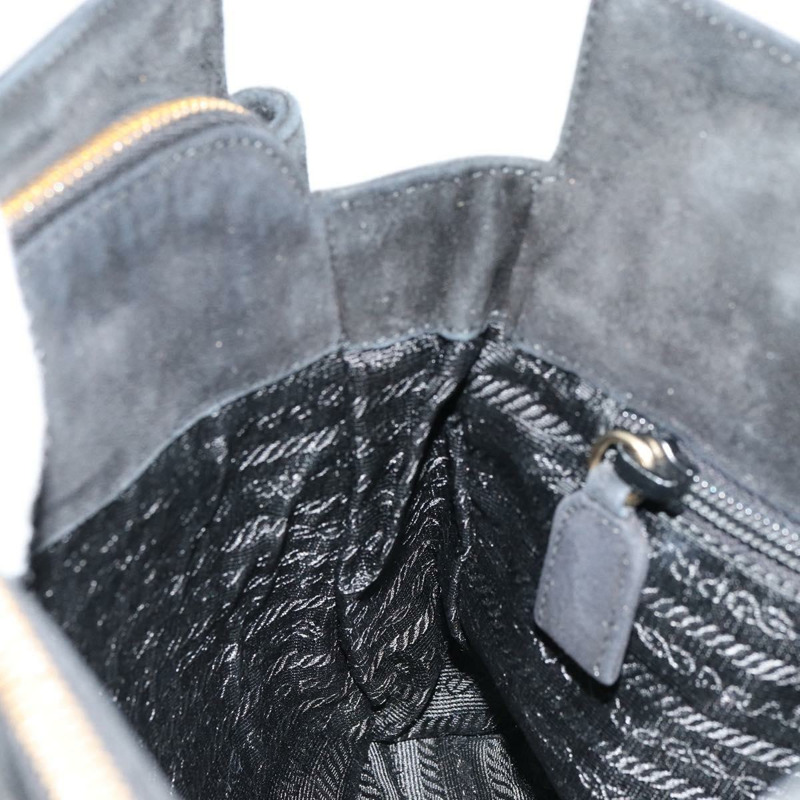 【日本直送】PRADA 鏈條單肩包 麂皮 黑色 金色 正品 176574V-21