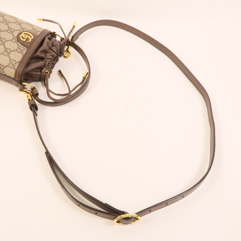 GUCCI 塗層帆布GG Superme Basket Mini手挽肩背兩用袋-5