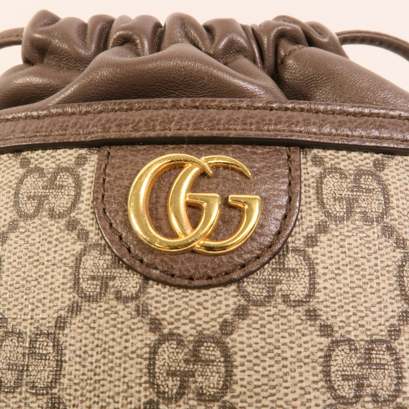 GUCCI 塗層帆布GG Superme Basket Mini手挽肩背兩用袋-7