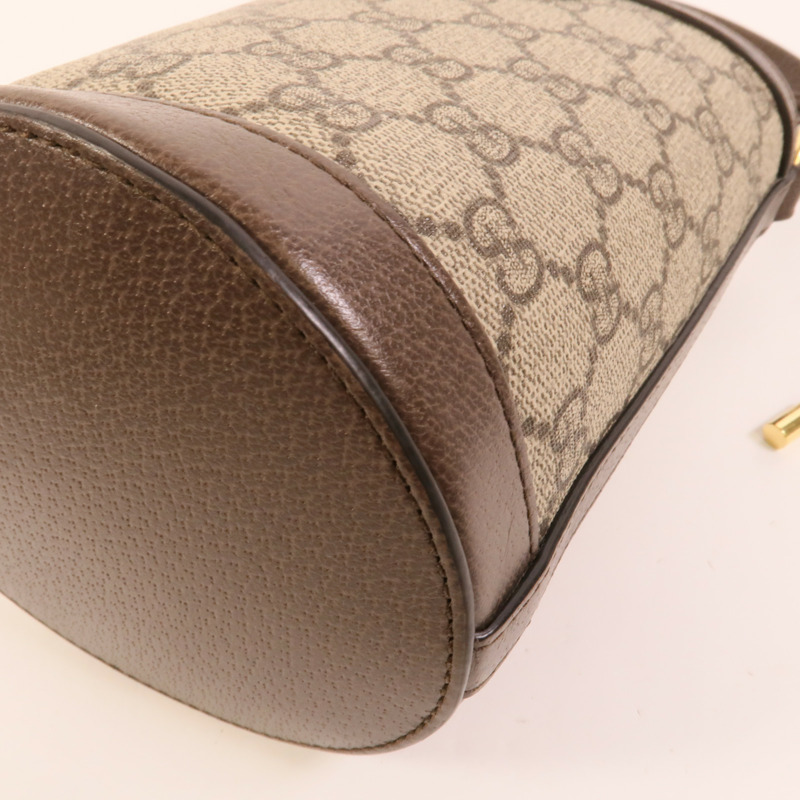 GUCCI 塗層帆布GG Superme Basket Mini手挽肩背兩用袋-10
