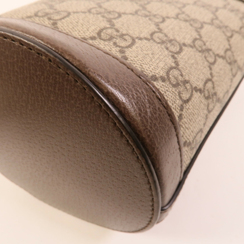 GUCCI 塗層帆布GG Superme Basket Mini手挽肩背兩用袋-11