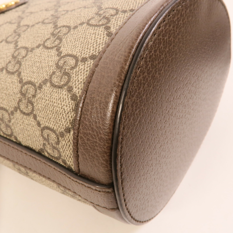 GUCCI 塗層帆布GG Superme Basket Mini手挽肩背兩用袋-13