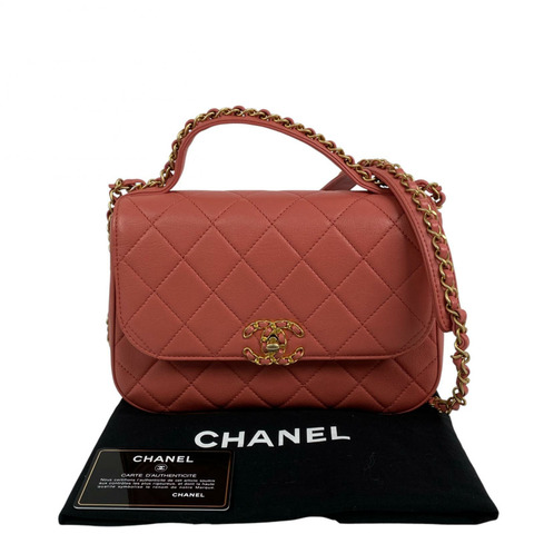 △ CHANEL 香奈兒 Pink Calfskin 19 Gold Tone Metal No.28 Chain 2 way bag 粉紅色小牛皮19金色金屬No.28鎖鏈兩用袋 AS0970-267011176