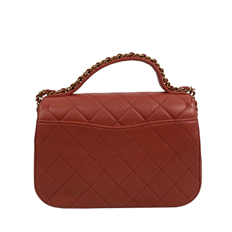 △ CHANEL 香奈兒 Pink Calfskin 19 Gold Tone Metal No.28 Chain 2 way bag 粉紅色小牛皮19金色金屬No.28鎖鏈兩用袋 AS0970-267011176-2
