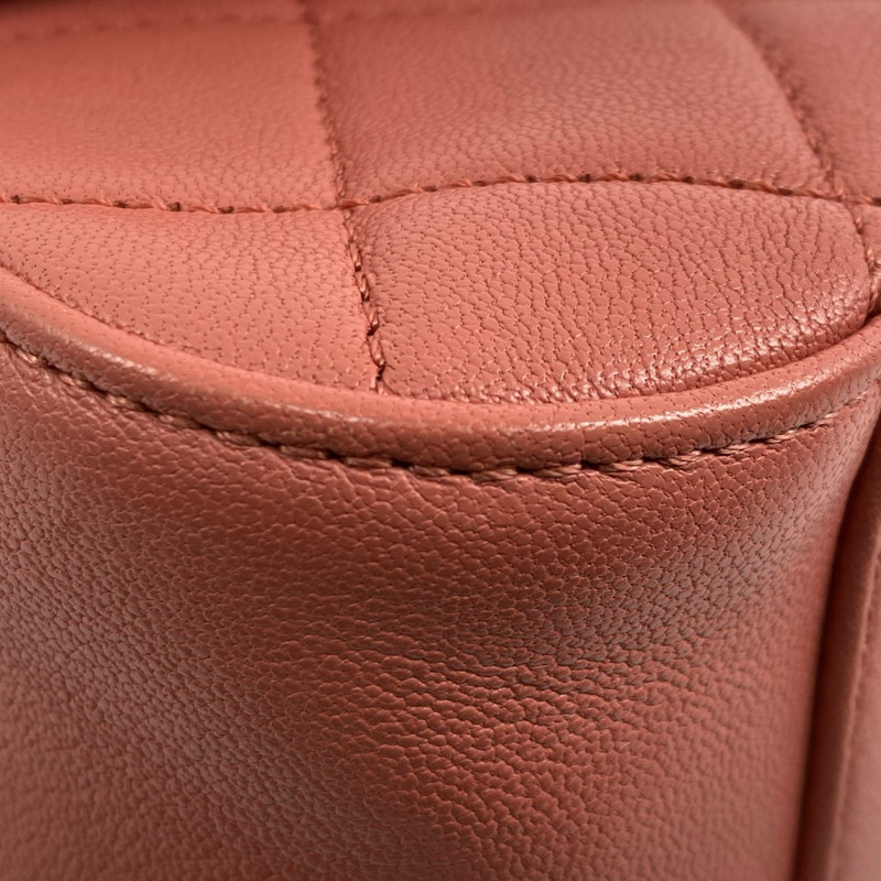 △ CHANEL 香奈兒 Pink Calfskin 19 Gold Tone Metal No.28 Chain 2 way bag 粉紅色小牛皮19金色金屬No.28鎖鏈兩用袋 AS0970-267011176-6