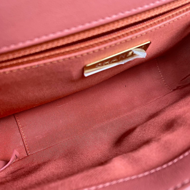 △ CHANEL 香奈兒 Pink Calfskin 19 Gold Tone Metal No.28 Chain 2 way bag 粉紅色小牛皮19金色金屬No.28鎖鏈兩用袋 AS0970-267011176-14