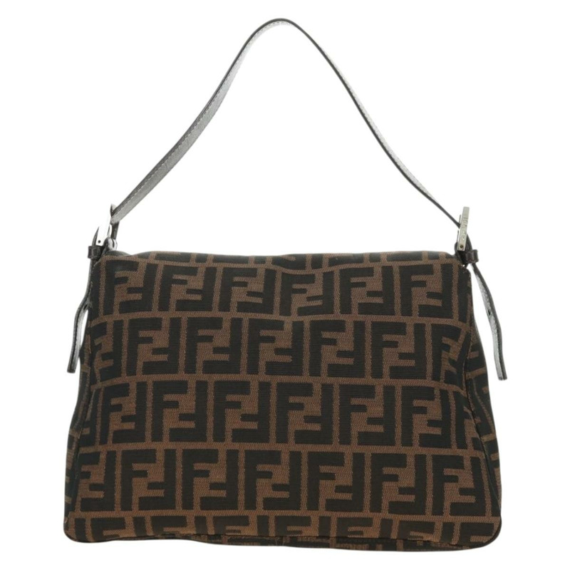 【日本直送】FENDI Zucca帆布Mamma Baguette單肩包 黑色棕色 正品 175894SAM-1