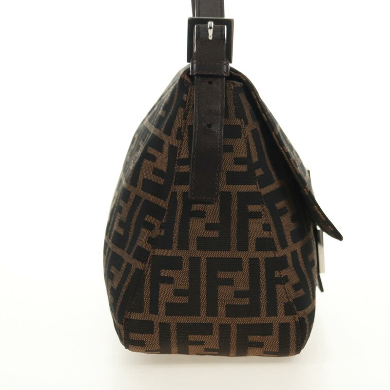 【日本直送】FENDI Zucca帆布Mamma Baguette單肩包 黑色棕色 正品 175894SAM-3