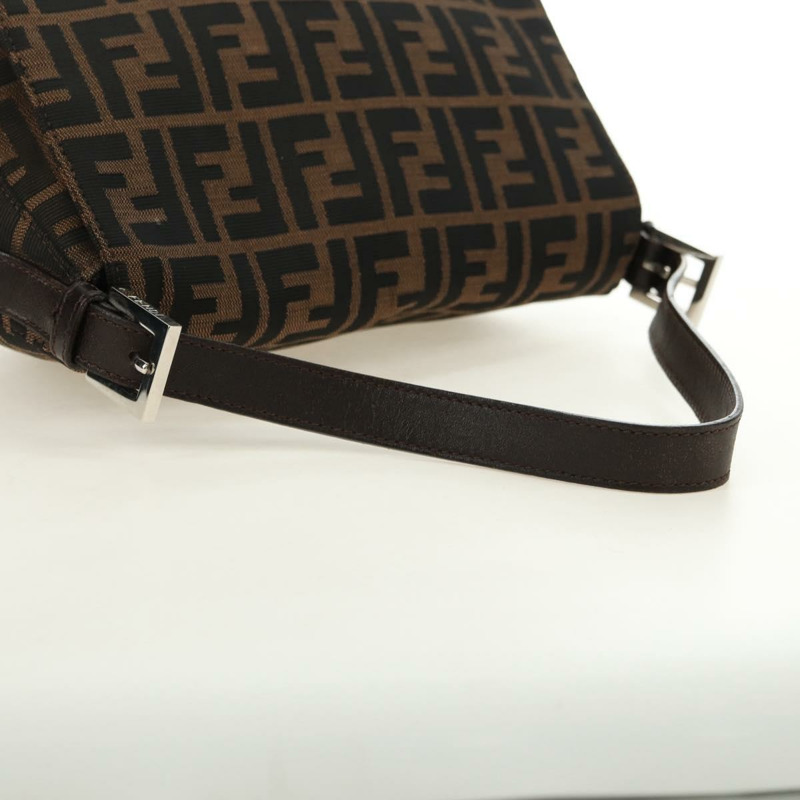 【日本直送】FENDI Zucca帆布Mamma Baguette單肩包 黑色棕色 正品 175894SAM-6