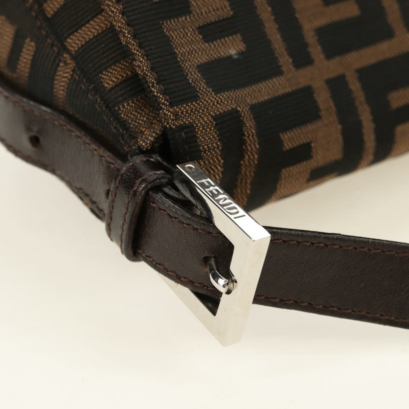 【日本直送】FENDI Zucca帆布Mamma Baguette單肩包 黑色棕色 正品 175894SAM-7