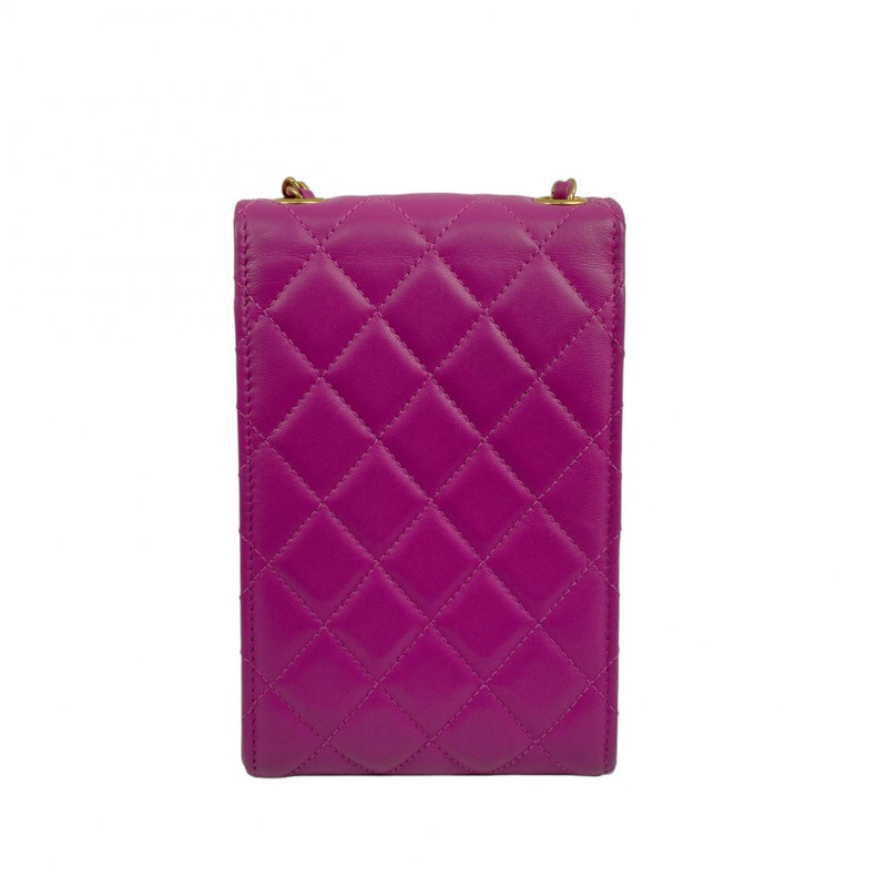 △ CHANEL 香奈兒 Purple Lambskin Gold Tone Metal No.30 Golden Ball Chain Shoulder Bag 紫色小羊皮金色金屬No.30鎖鏈肩背包 AP1448-267010959-2