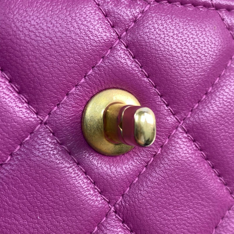 △ CHANEL 香奈兒 Purple Lambskin Gold Tone Metal No.30 Golden Ball Chain Shoulder Bag 紫色小羊皮金色金屬No.30鎖鏈肩背包 AP1448-267010959-12