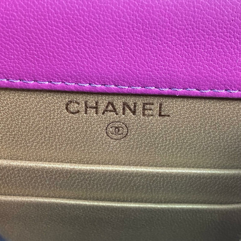 △ CHANEL 香奈兒 Purple Lambskin Gold Tone Metal No.30 Golden Ball Chain Shoulder Bag 紫色小羊皮金色金屬No.30鎖鏈肩背包 AP1448-267010959-13