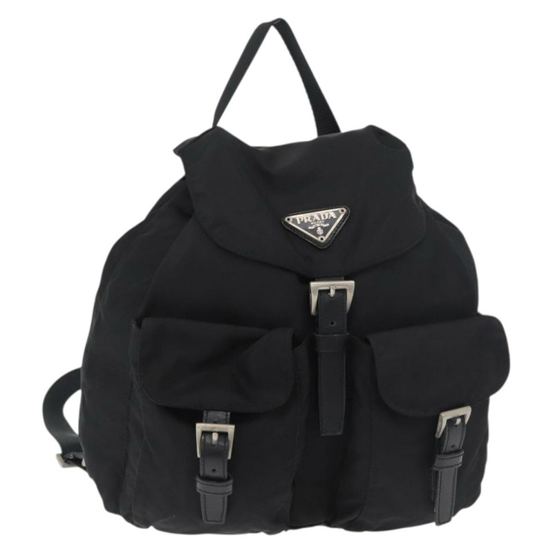 【日本直送】PRADA 雙肩包 尼龍材質 黑色 銀色 正品 180736A-0