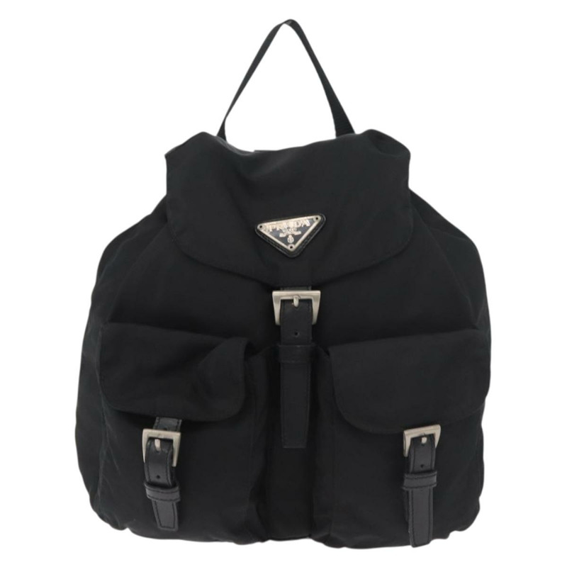【日本直送】PRADA 雙肩包 尼龍材質 黑色 銀色 正品 180736A-12