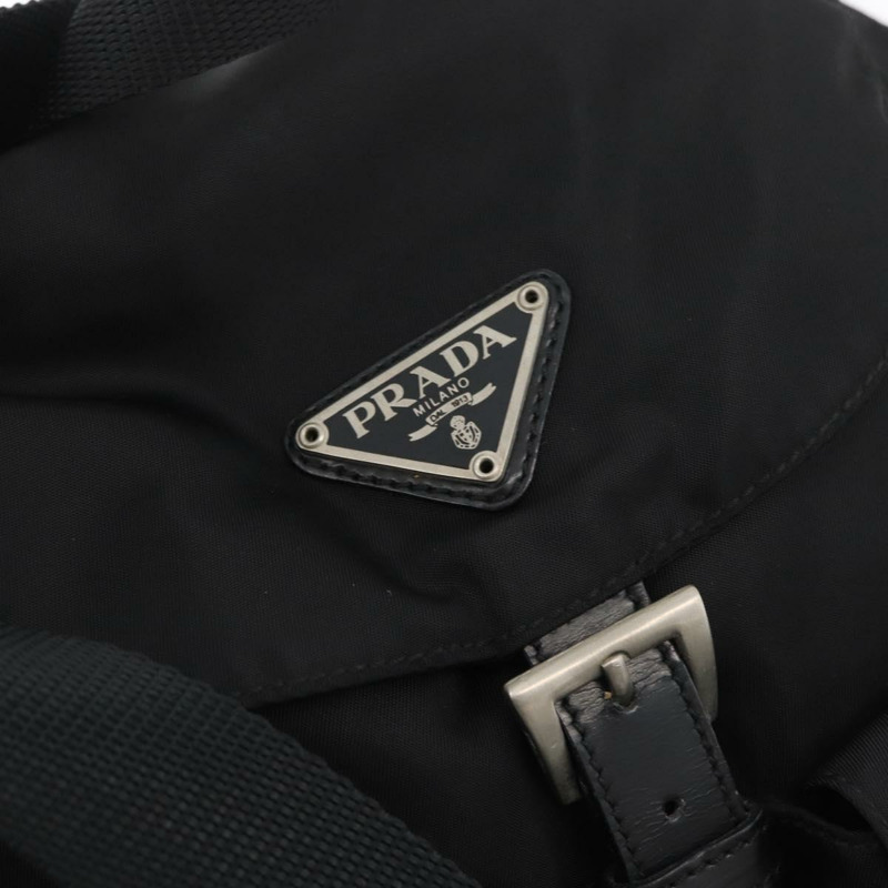 【日本直送】PRADA 雙肩包 尼龍材質 黑色 銀色 正品 180736A-20