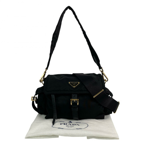△ PRADA 普拉達 Black Re-Nylon Explore Shoulder Bag 黑色再生尼龍肩背包 1BD394-267010815