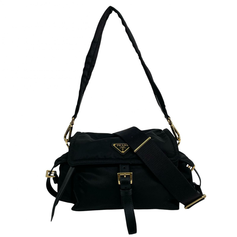 △ PRADA 普拉達 Black Re-Nylon Explore Shoulder Bag 黑色再生尼龍肩背包 1BD394-267010815-1