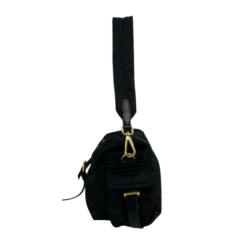 △ PRADA 普拉達 Black Re-Nylon Explore Shoulder Bag 黑色再生尼龍肩背包 1BD394-267010815-3