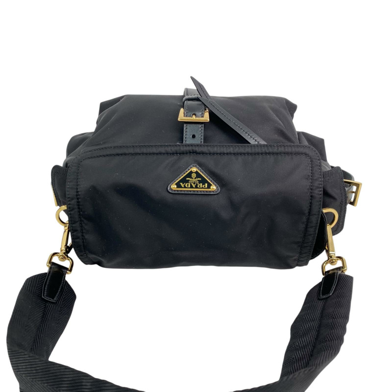 △ PRADA 普拉達 Black Re-Nylon Explore Shoulder Bag 黑色再生尼龍肩背包 1BD394-267010815-11