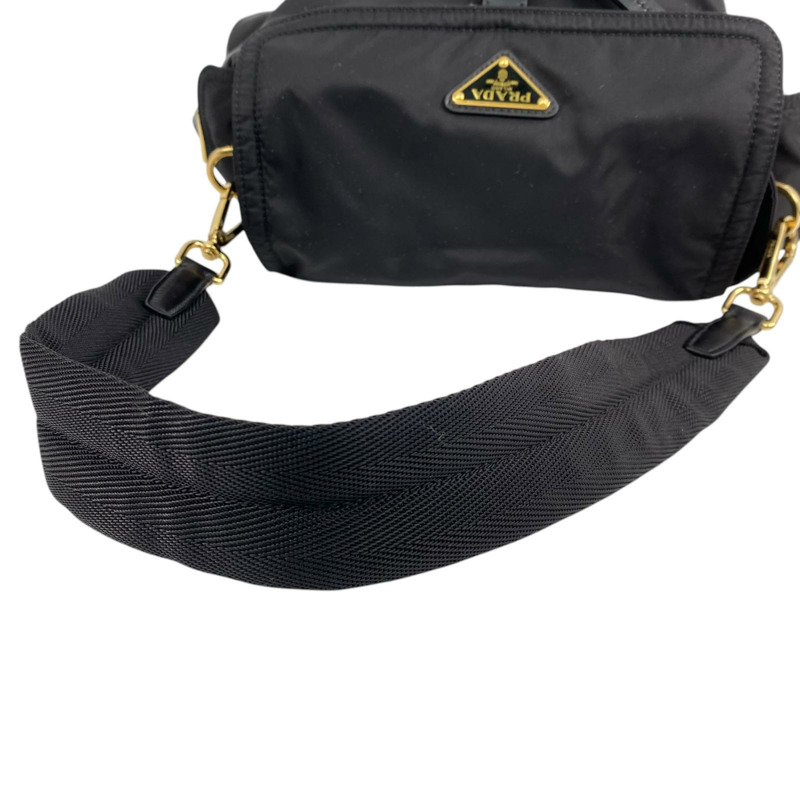 △ PRADA 普拉達 Black Re-Nylon Explore Shoulder Bag 黑色再生尼龍肩背包 1BD394-267010815-12