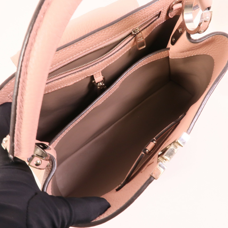 LOUIS VUITTON Taurillon皮革Capueines MM手挽肩背兩用袋-4