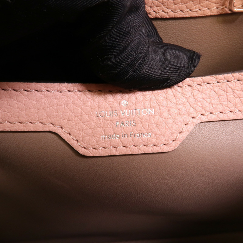LOUIS VUITTON Taurillon皮革Capueines MM手挽肩背兩用袋-8