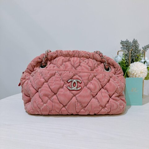 TK2052	Chanel 香奈兒水餃鍊帶包包 Bubble Chain Shoulder Bag Red x PHW