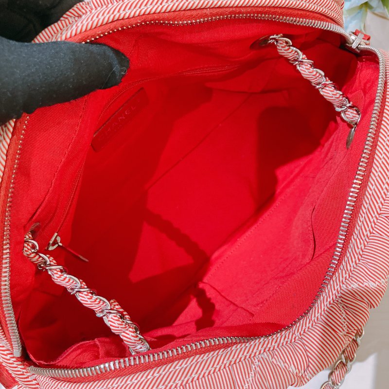 TK2052 Chanel 香奈兒水餃鍊帶包包 Bubble Chain Shoulder Bag Red x PHW-12