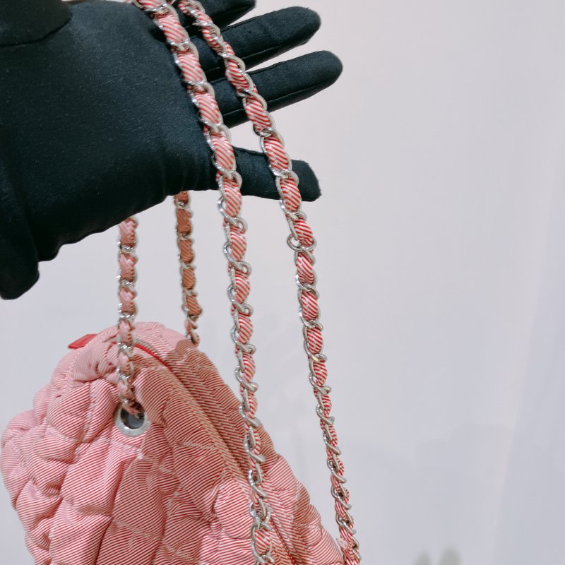 TK2052 Chanel 香奈兒水餃鍊帶包包 Bubble Chain Shoulder Bag Red x PHW-15