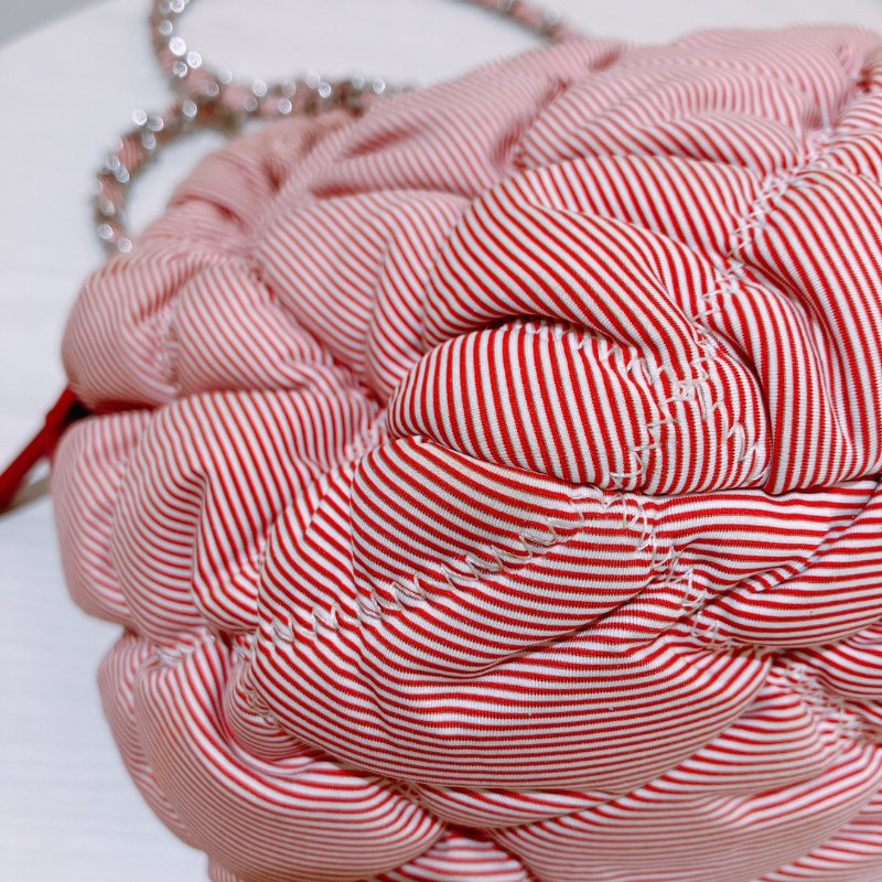 TK2052 Chanel 香奈兒水餃鍊帶包包 Bubble Chain Shoulder Bag Red x PHW-22