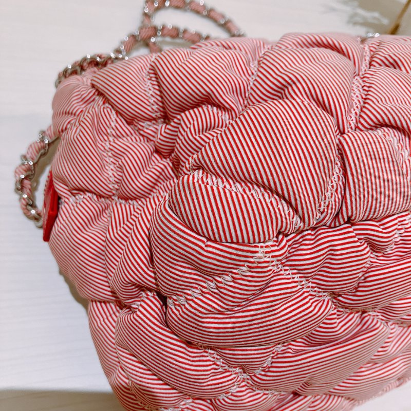TK2052 Chanel 香奈兒水餃鍊帶包包 Bubble Chain Shoulder Bag Red x PHW-25