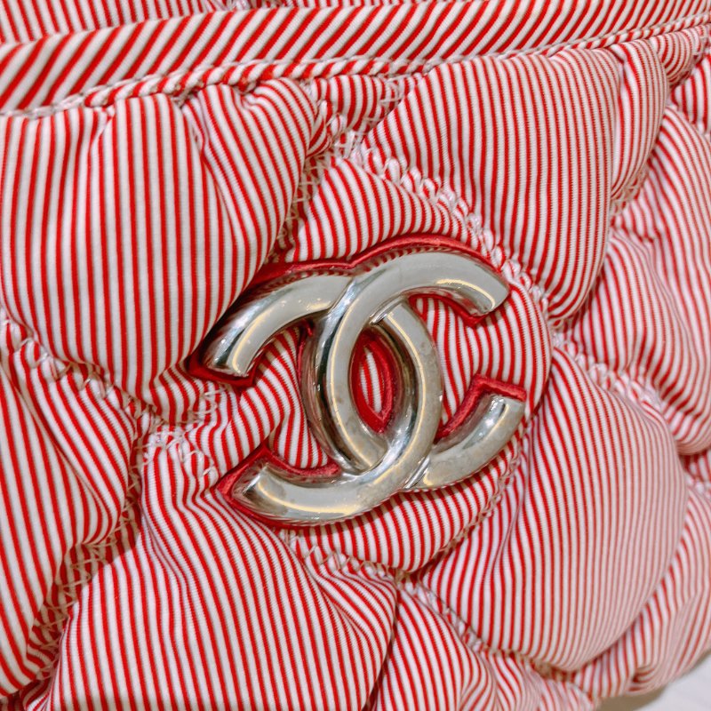 TK2052 Chanel 香奈兒水餃鍊帶包包 Bubble Chain Shoulder Bag Red x PHW-26