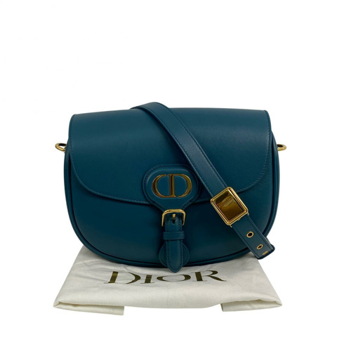 △ DIOR 迪奧 Blue Green Calfskin Bobby Bag Shoulder Bag 藍綠色小牛皮肩背包-267011097