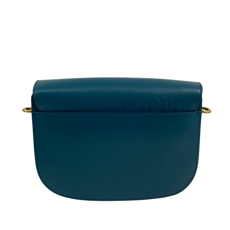 △ DIOR 迪奧 Blue Green Calfskin Bobby Bag Shoulder Bag 藍綠色小牛皮肩背包-267011097-2