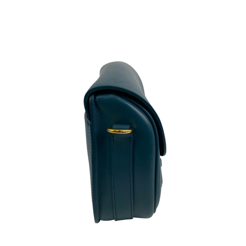 △ DIOR 迪奧 Blue Green Calfskin Bobby Bag Shoulder Bag 藍綠色小牛皮肩背包-267011097-4