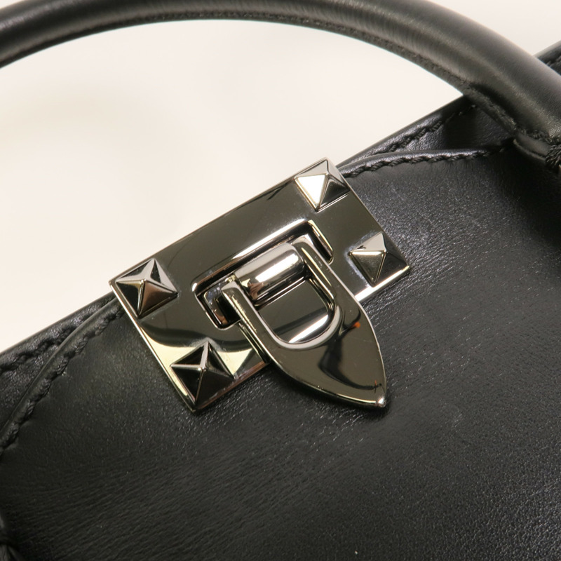 Valentino 牛皮皮革Rockstud手挽肩背兩用袋-8