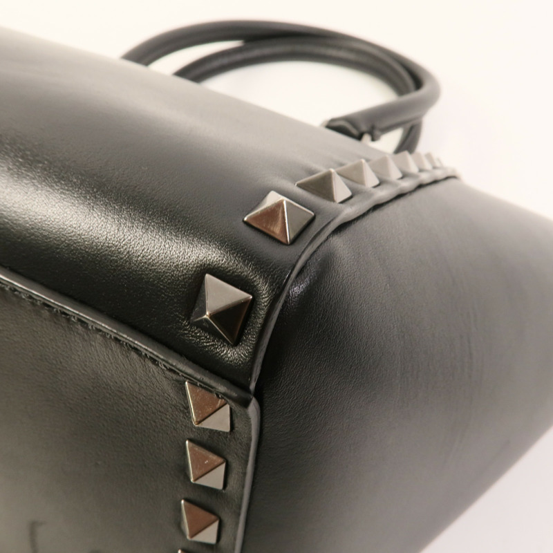 Valentino 牛皮皮革Rockstud手挽肩背兩用袋-13