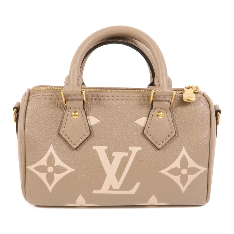 LOUIS VUITTON Monogram Empreinte Nano Speedy金扣手挽肩背兩用袋-1