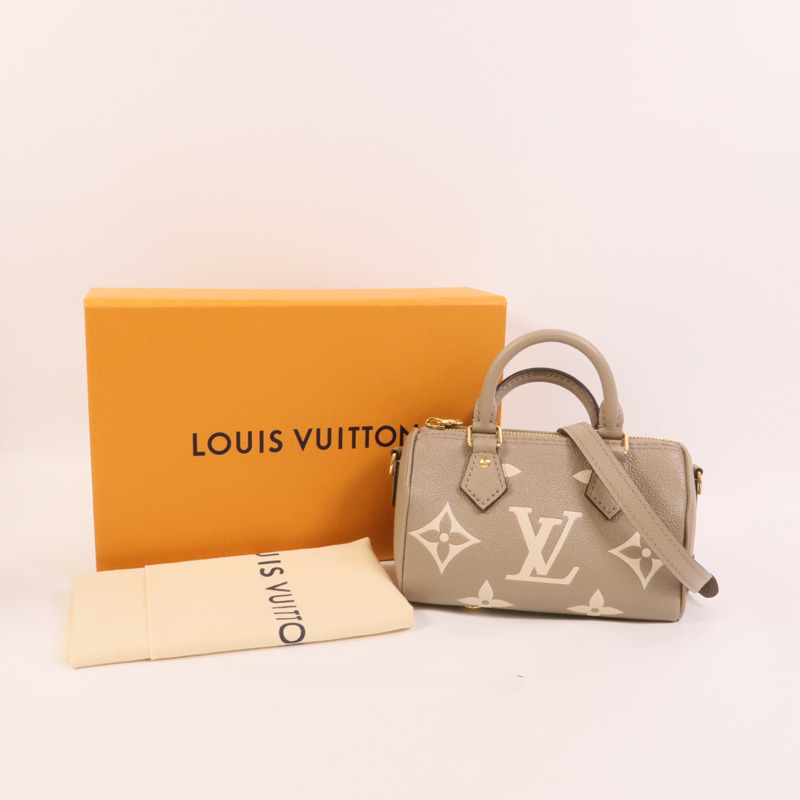 LOUIS VUITTON Monogram Empreinte Nano Speedy金扣手挽肩背兩用袋-9