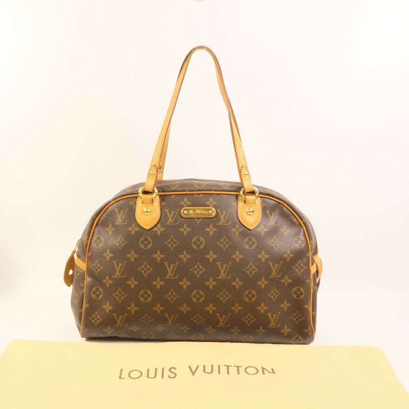 LOUIS VUITTON Monogram Montorgueil GM金扣肩背袋-10