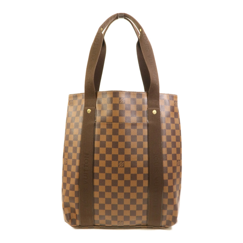 LOUIS VUITTON Damier Beaubourg金扣肩背袋棕色-1