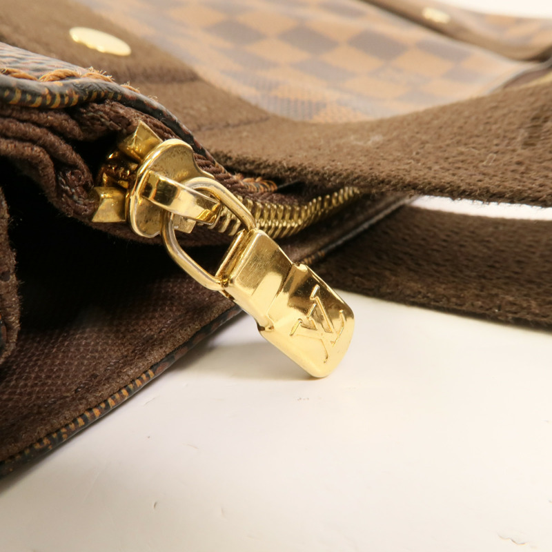 LOUIS VUITTON Damier Beaubourg金扣肩背袋棕色-6