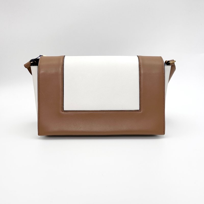 CELINE frame拼色金扣肩背豆腐包 25*15*11 98新配件塵袋吊牌-3