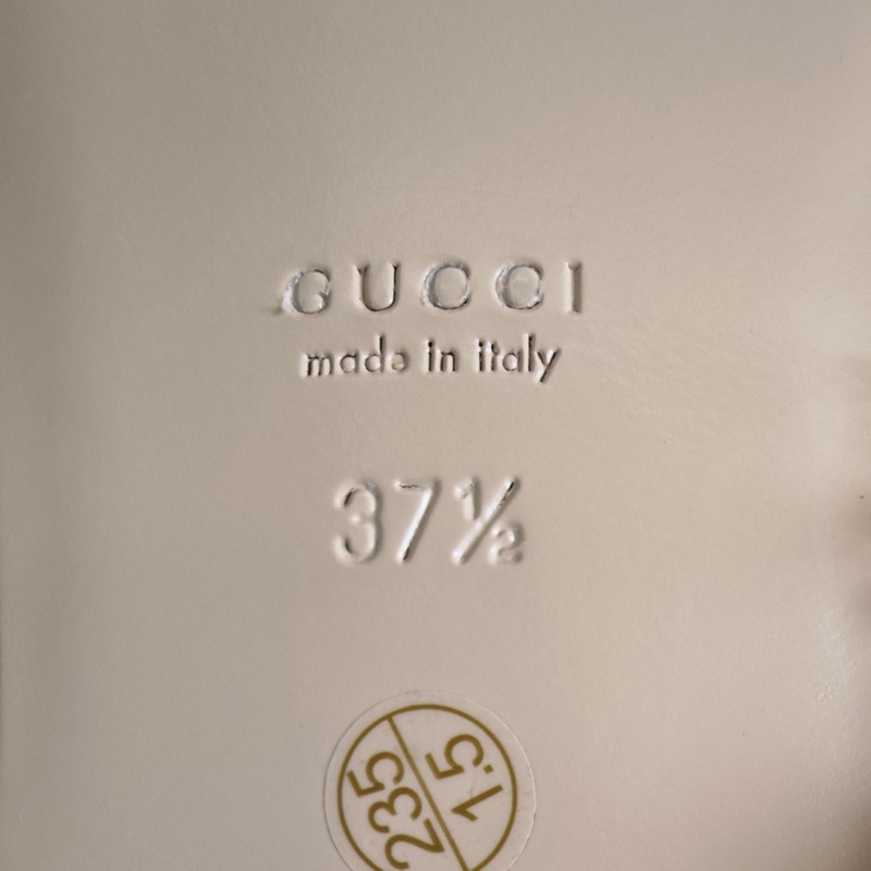 全新 Gucci古馳 皮革 雙G鏤空 一字拖鞋 粉色 尺碼:37.5-6