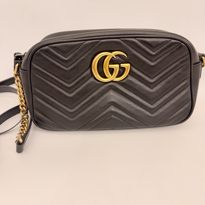Gucci 黑牛皮馬夢相機包-2